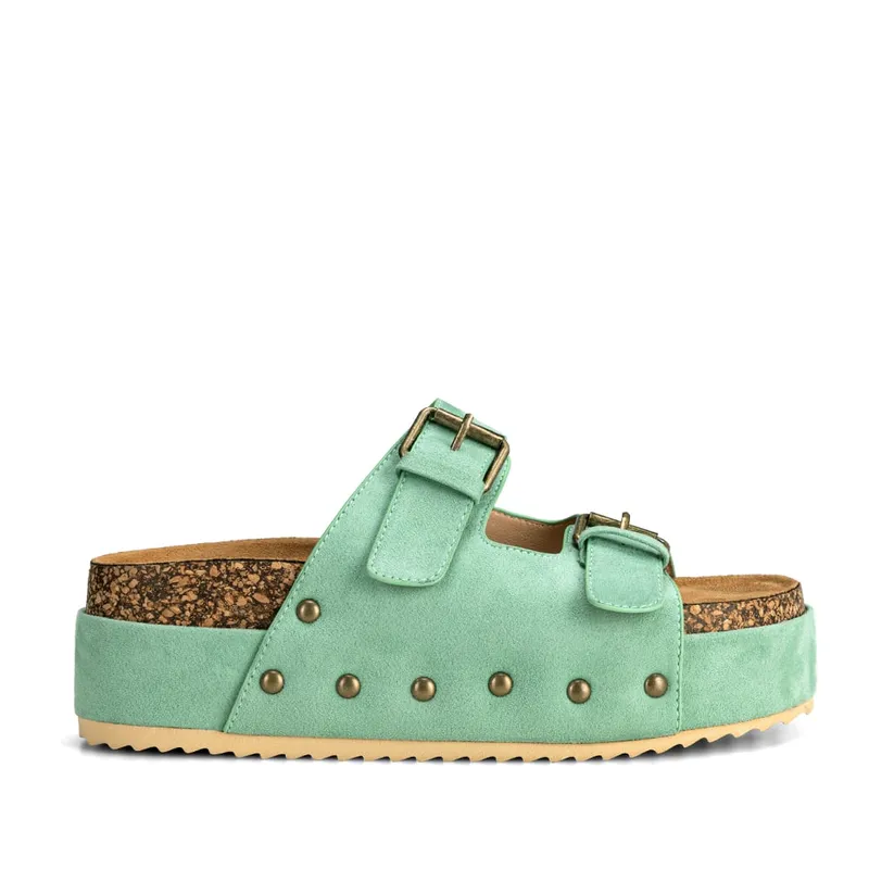 WEIDE - Sandalia Plataforma Verde Casual YOU216 Weide