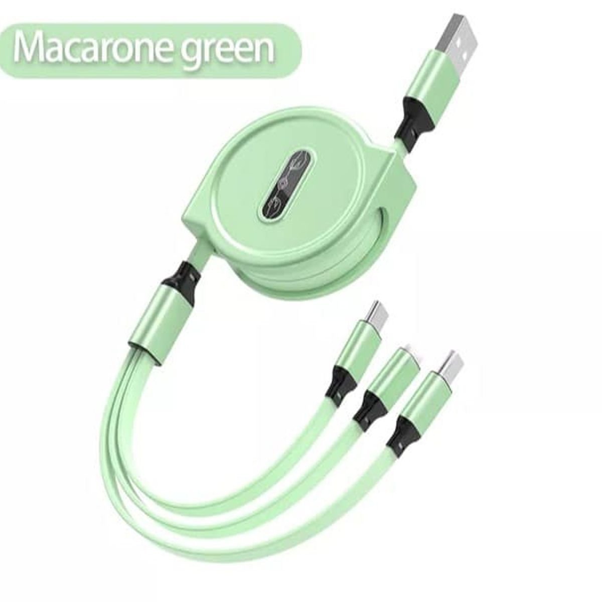 GENERICO - Cable Cargador Retractil 3 en 1 [micro, tipo C y Lightining]