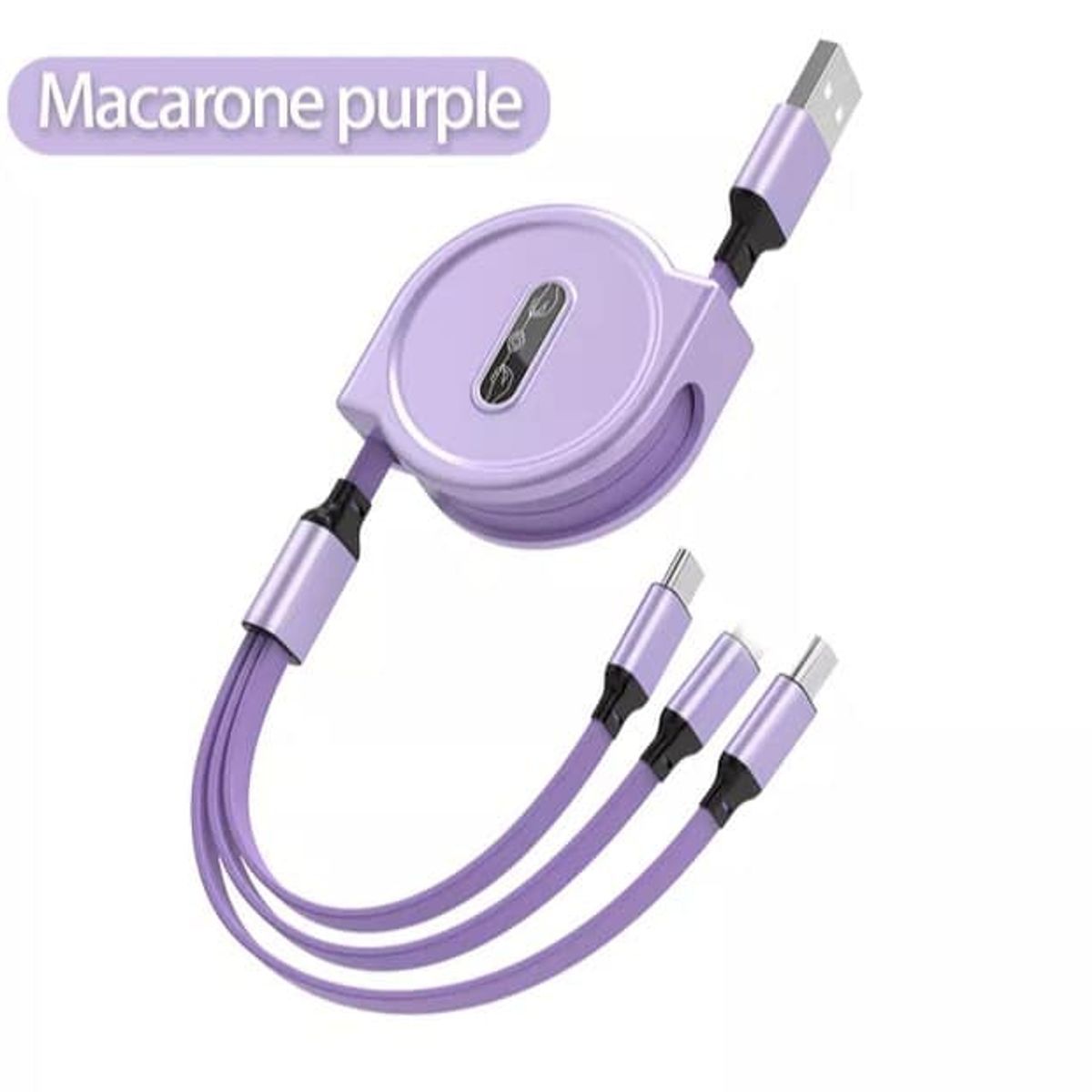 GENERICO - Cable Cargador Retractil 3 en 1 [micro, tipo C y Lightining]