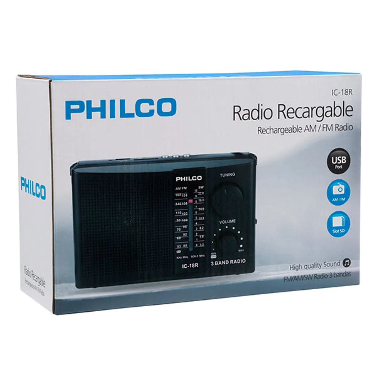 PHILCO - Radio Philco 18-R Multibandas recargable