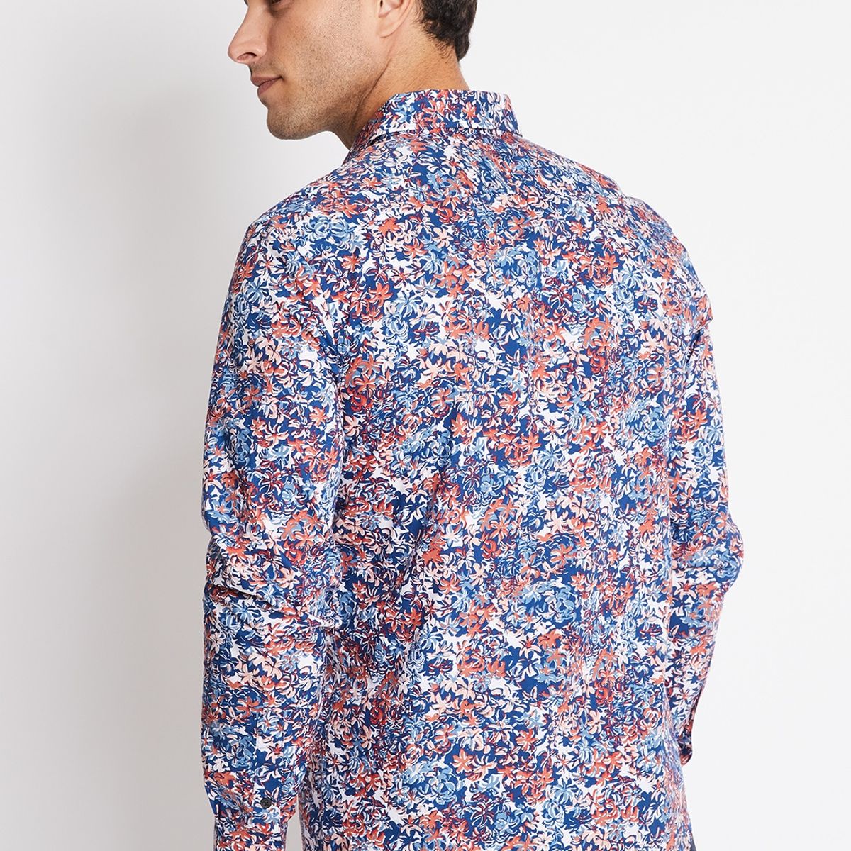 PERRY ELLIS - Camisa Hombre Manga Larga Stretch Estampada