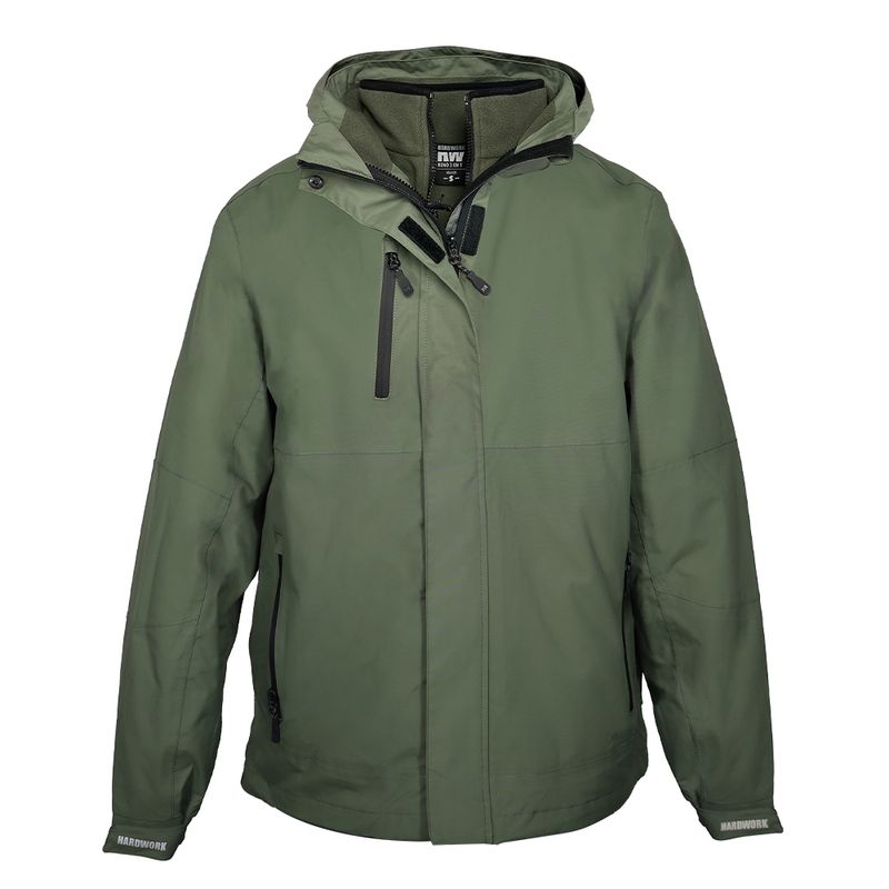 HARDWORK - Parka Desmontable HW Reno 3 en 1 Verde Oliva