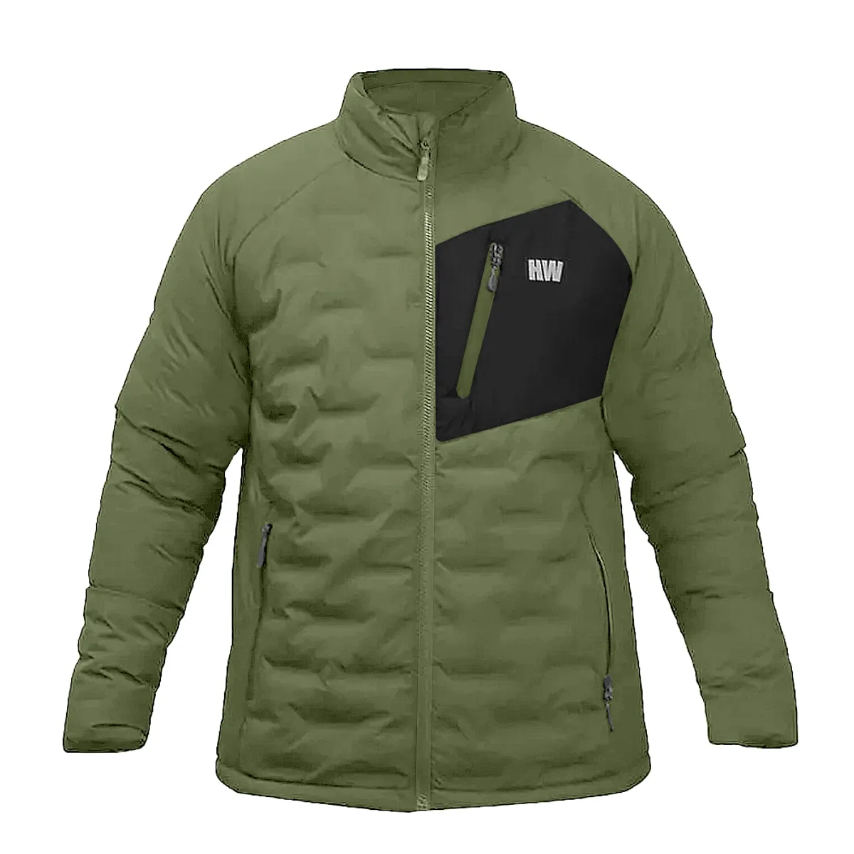 HARDWORK - Parka Insulada HW Explorer S/Gorro Hombre Verde Oliva