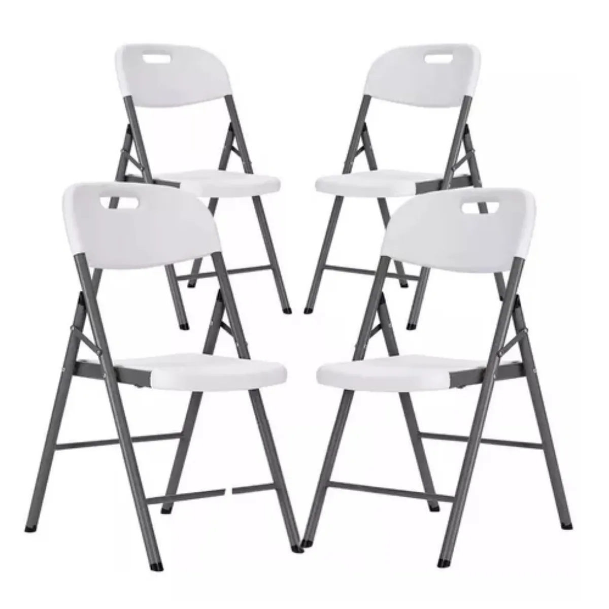 LUMAX - Set x4 Sillas Plegables De Plastico Para Fiestas Y Eventos