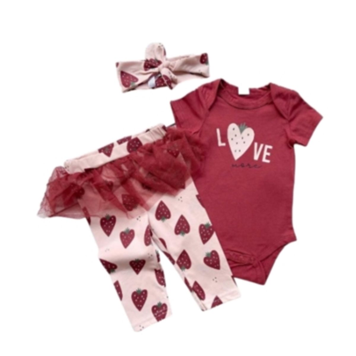 JUMP KIDS - Set 3 Piezas Body Calza y Turbante de Algodón Bebé Niña Jump Kids