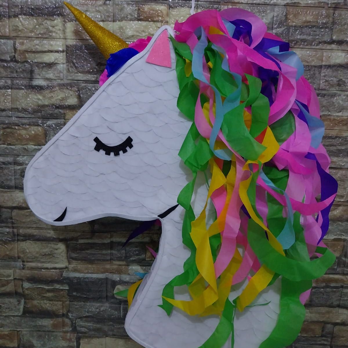 GENERICO - Piñata unicornio de 40cm de alto