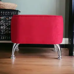 MANUFACTURAS P&M - POUF OVALADO ROJO 50x40x42