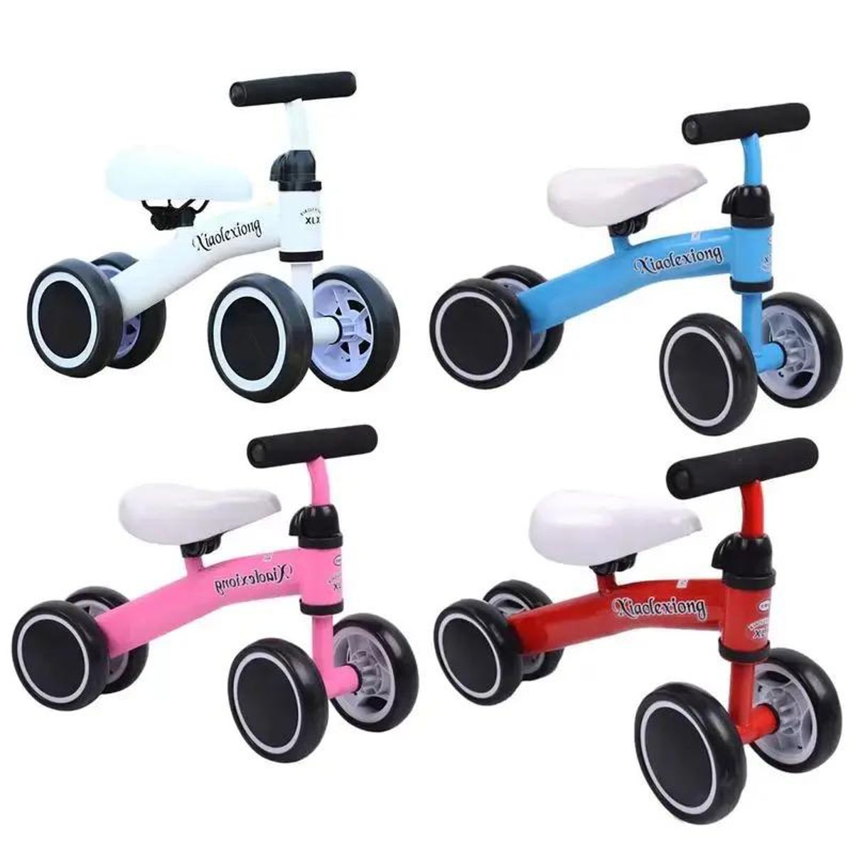GENERICO - Bicicleta Mini Celeste de Equilibrio sin Pedales 4 Ruedas
