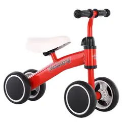 GENERICO - Bicicleta Mini Roja de Equilibrio sin Pedales 4 Ruedas