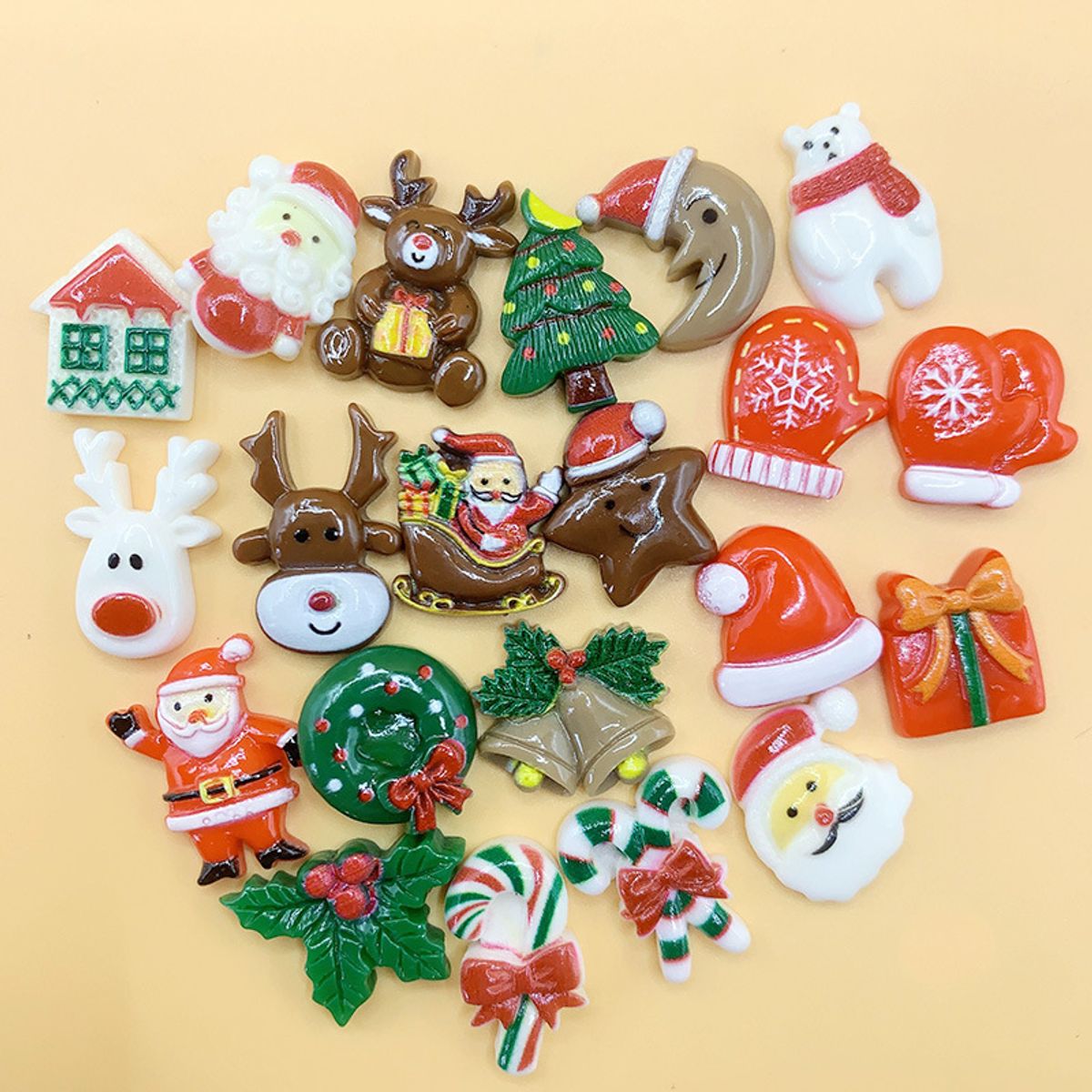 VATYERTY - 27 Piezas/set Adornos Navideños Variados De Artesanía De Resina