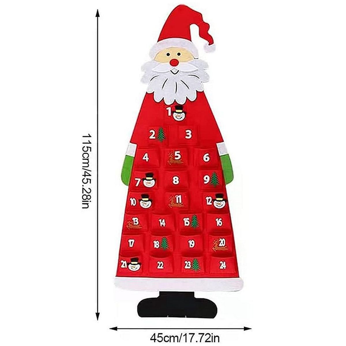 VATYERTY - Colgante Navideño De Santa Claus Con Estilo De Calendario rojo