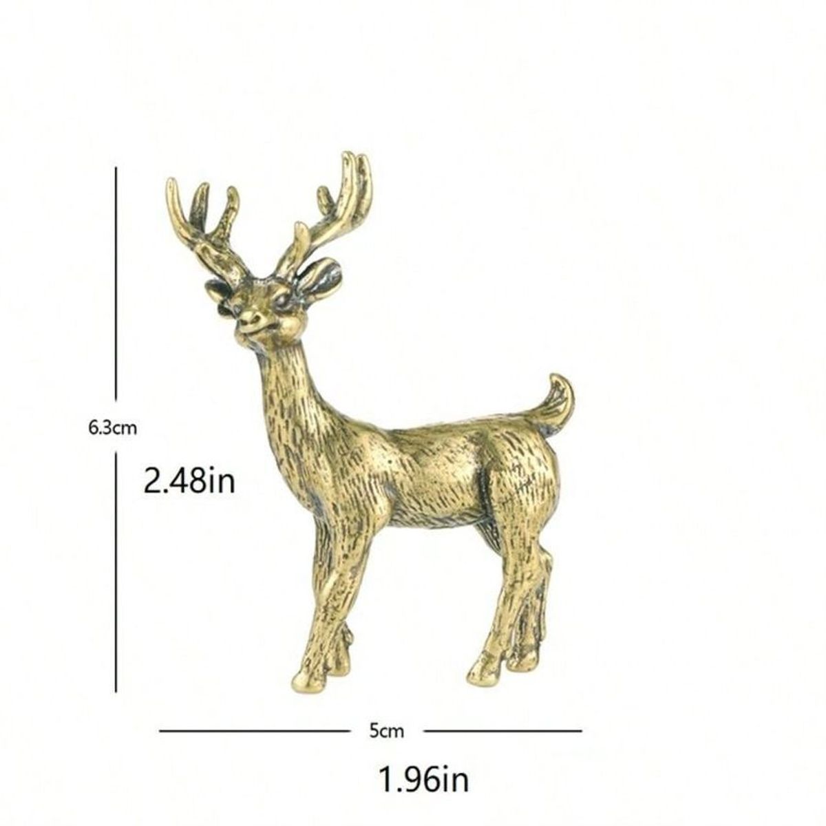 VATYERTY - Adorno De Reno De Latón Macizo Encantador Y Juguetón