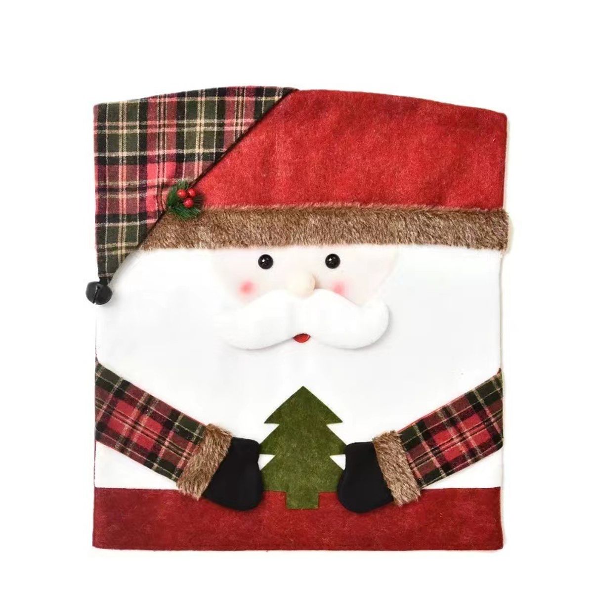 VATYERTY - 1 Uds Decoración Navideña Funda Para Silla De Comedor Santa Claus