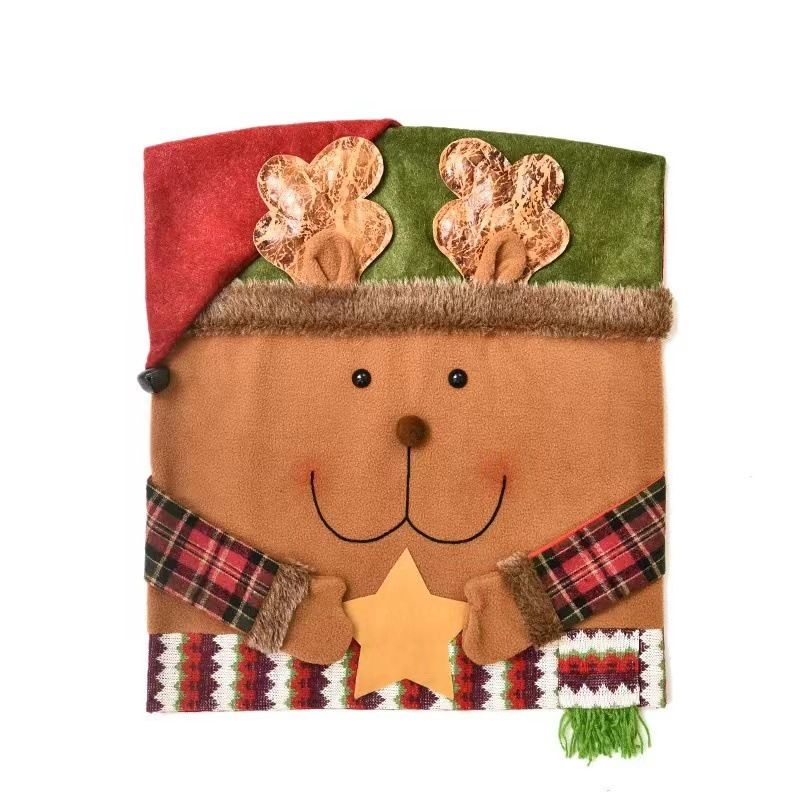 VATYERTY - 1 Uds Decoración Navideña Funda Para Silla De Comedor Santa Claus