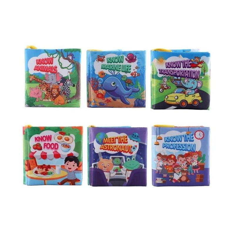 KIVARA - Pack 6 Libro Sensorial Estimulacion Cognitivo Tela