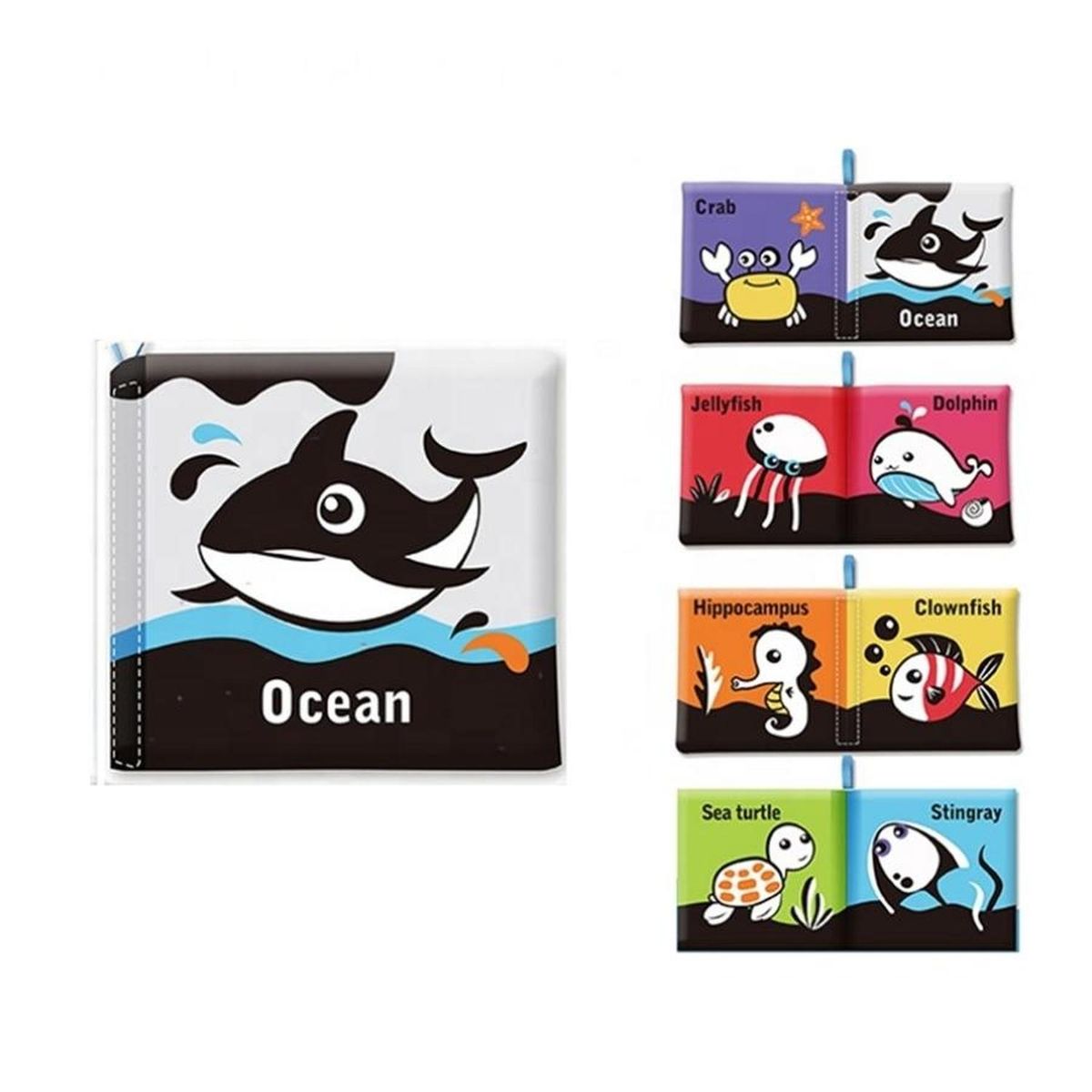 KIVARA - Pack 4 Libro Sensorial Estimulacion Cognitivo Alto Contraste