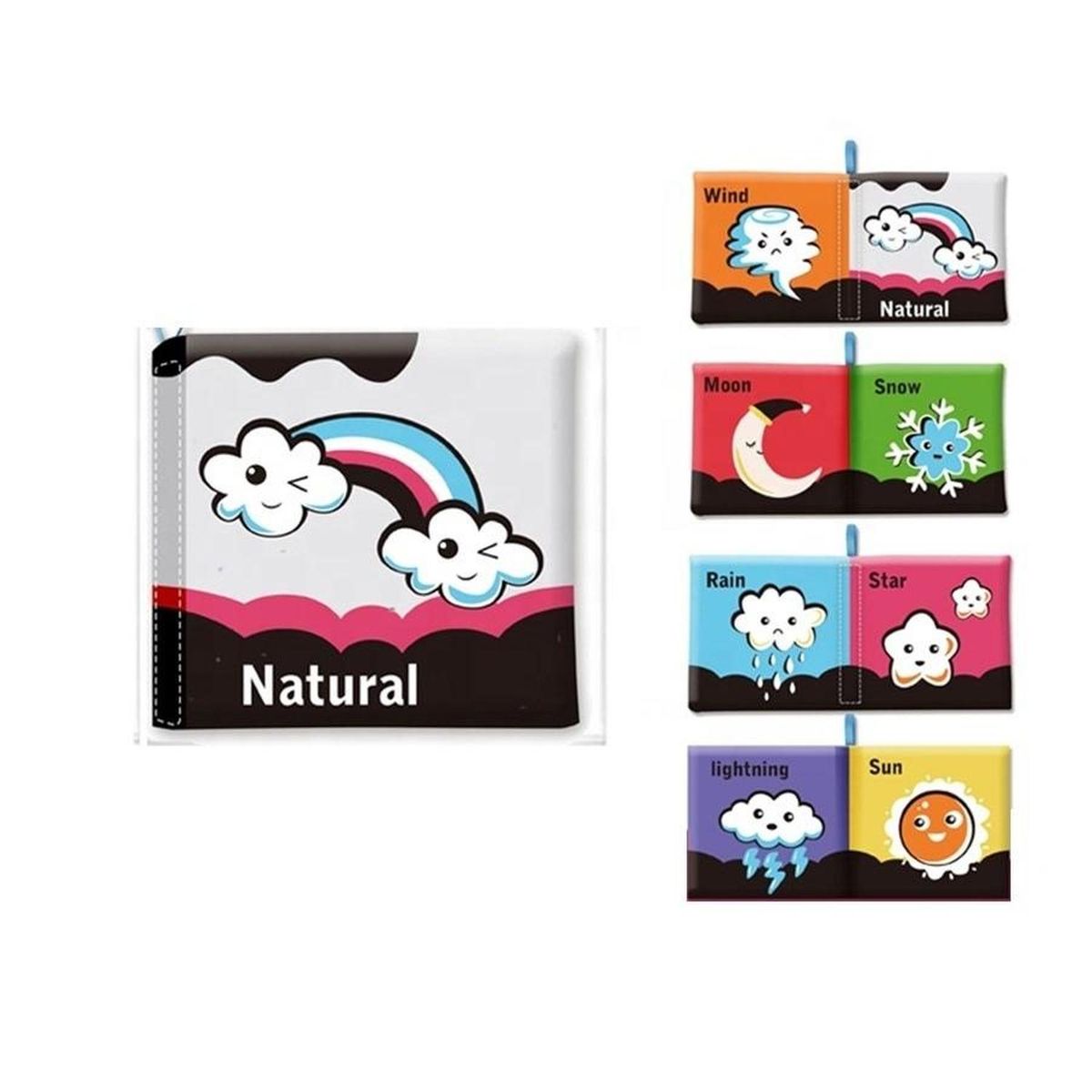 KIVARA - Pack 2 Libro Sensorial Interactivo Alto Contraste Diseño C