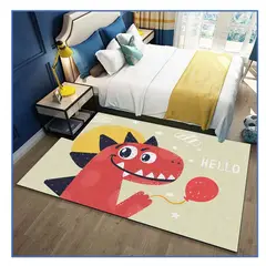 KIVARA - Alfombra Infantil Dino 80x120 cm Tapete Dormitorio Sala