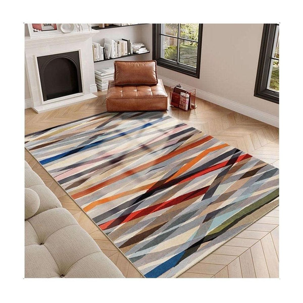 AUCKLAND OUTDOOR - Alfombra Living 120X160 Cm. Napoles Tapete 3D Sala Estar