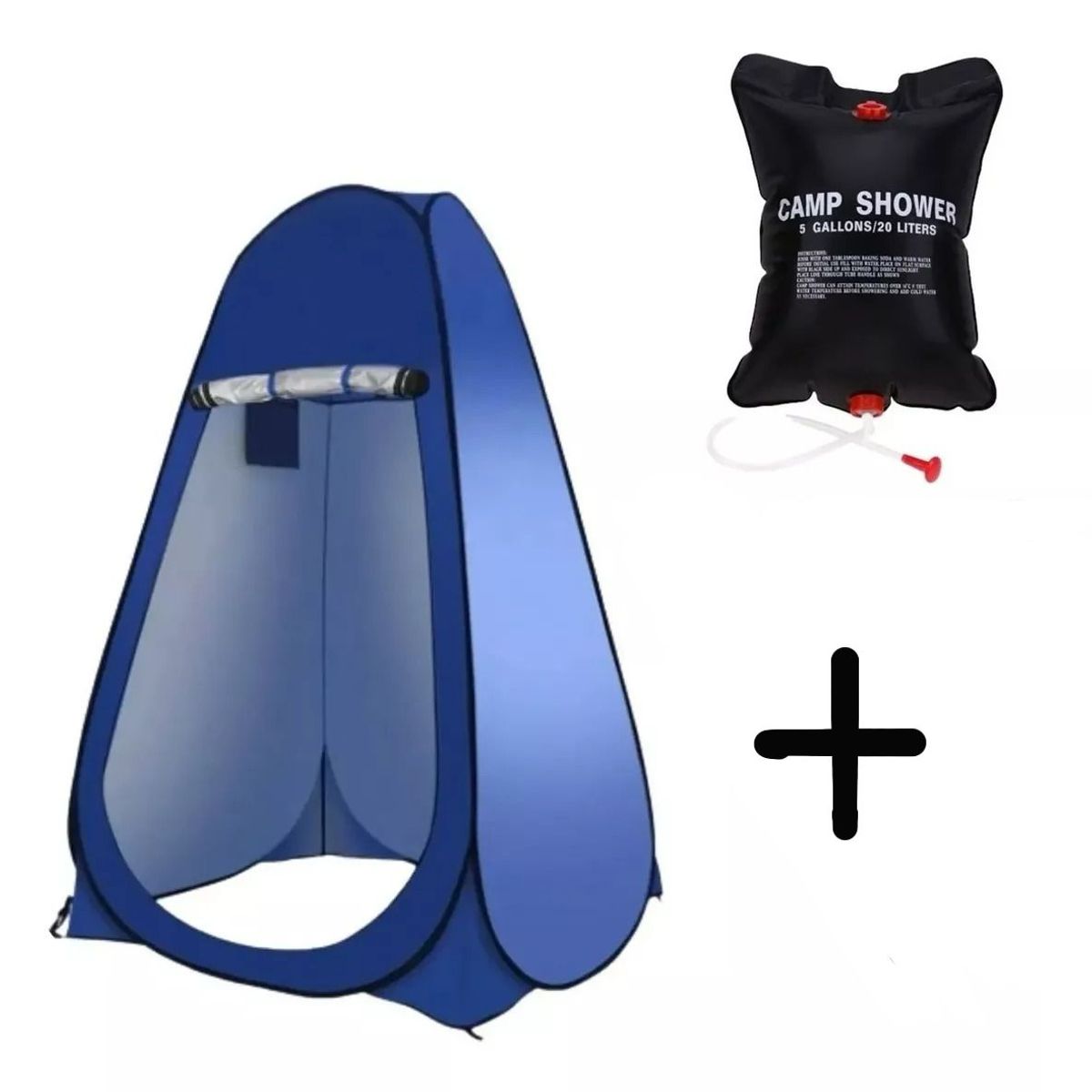 GENERICO - Pack Carpa Baño Vestidor Portátil y Ducha Portatil Solar 20L