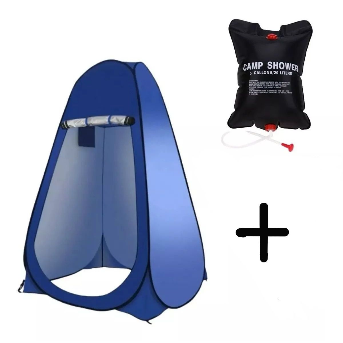 GENERICO - Pack Carpa Baño Vestidor Portátil y Ducha Portatil Solar 20L