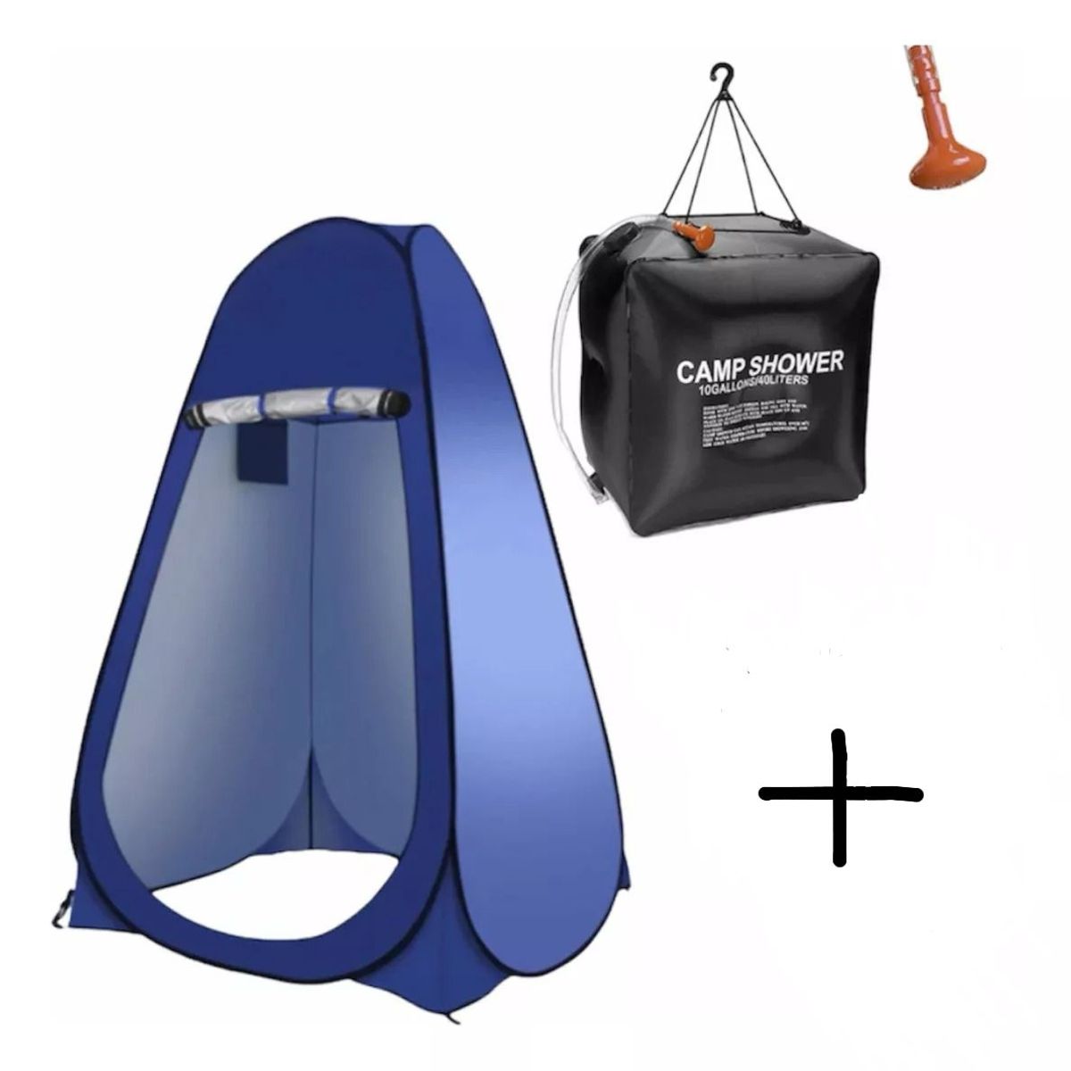 GENERICO - Pack Carpa Baño Vestidor Portátil y Ducha Portatil Solar 40L
