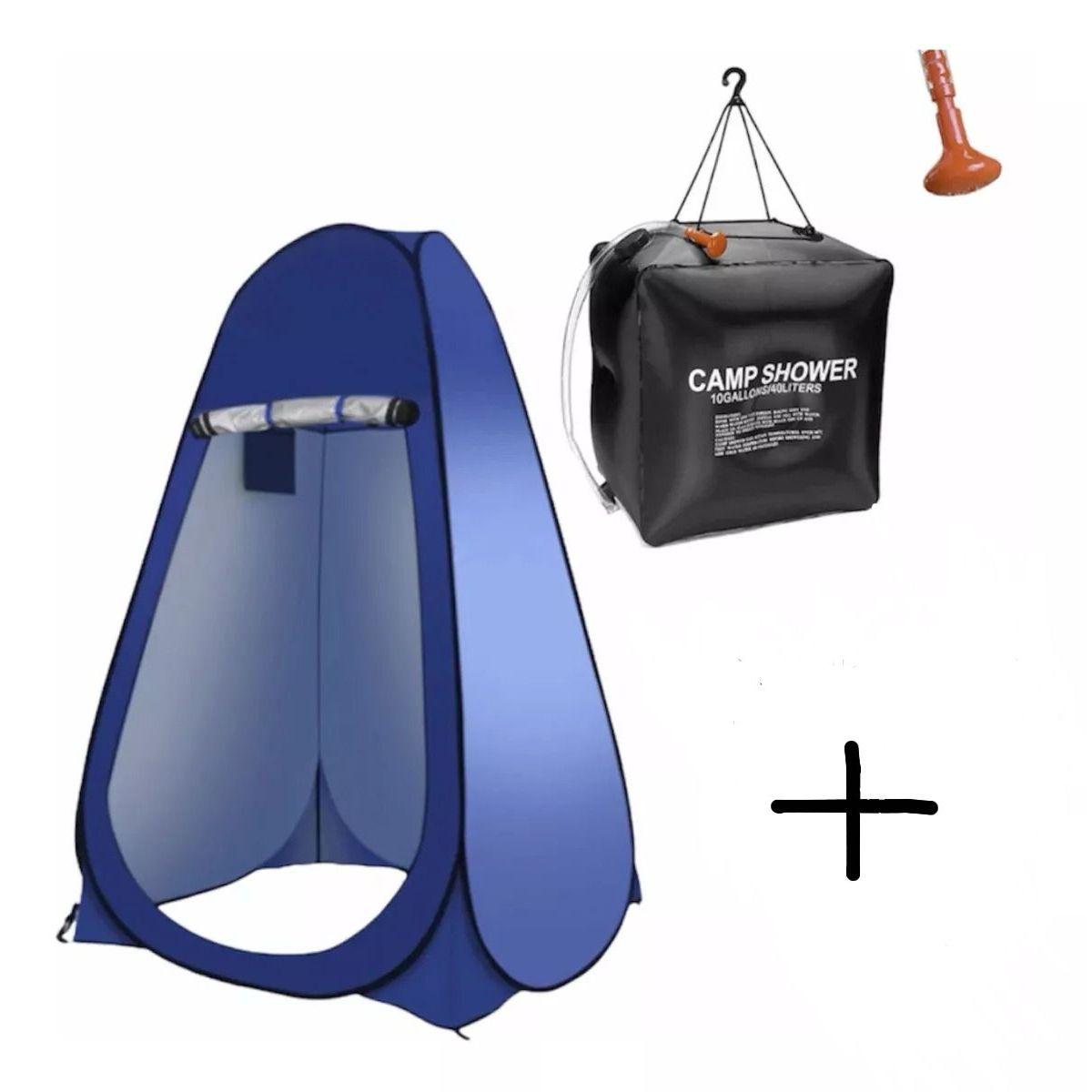 GENERICO - Pack Carpa Baño Vestidor Portátil y Ducha Portatil Solar 40L