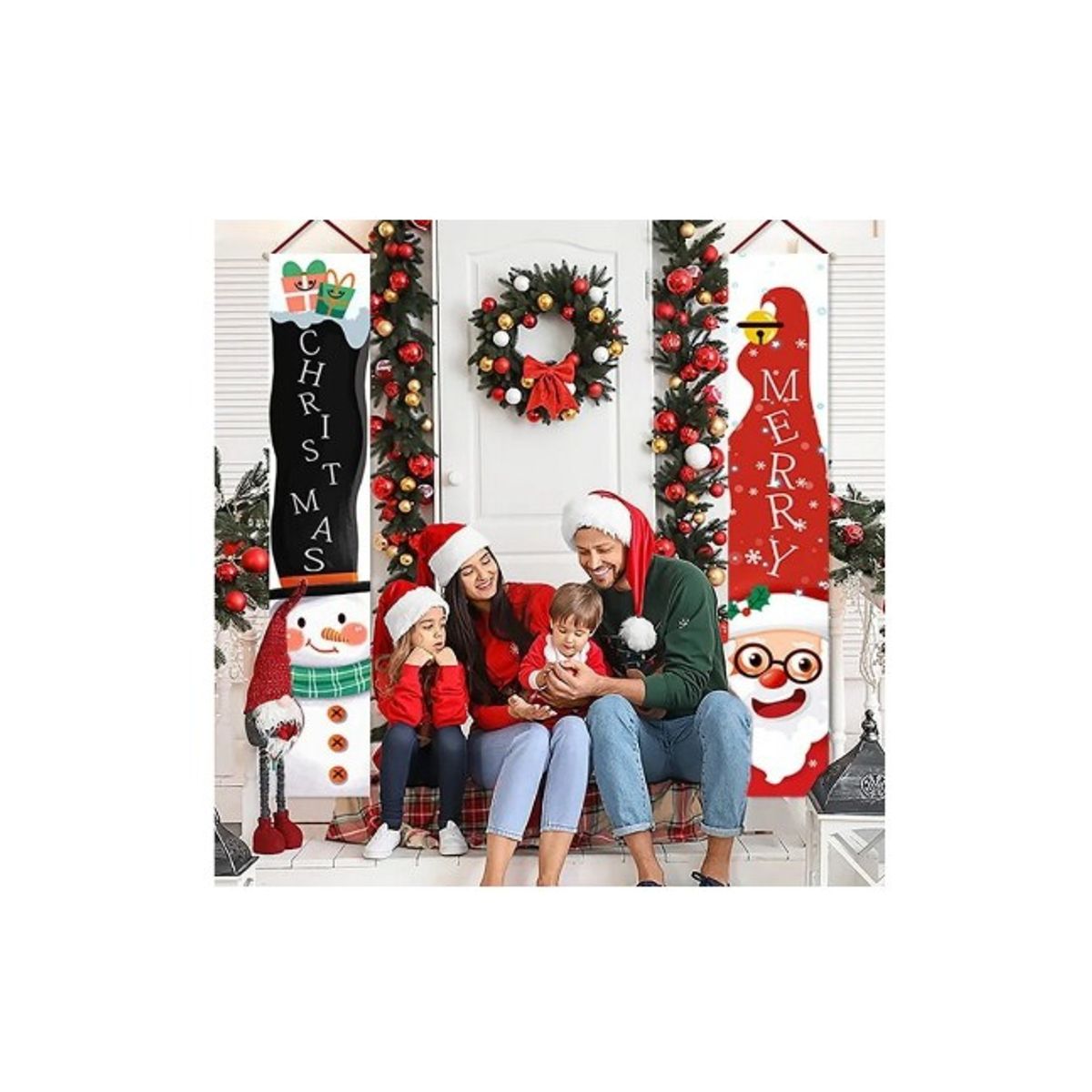 GENERICO - Navidad Set 2 Pendones 30x180 CM