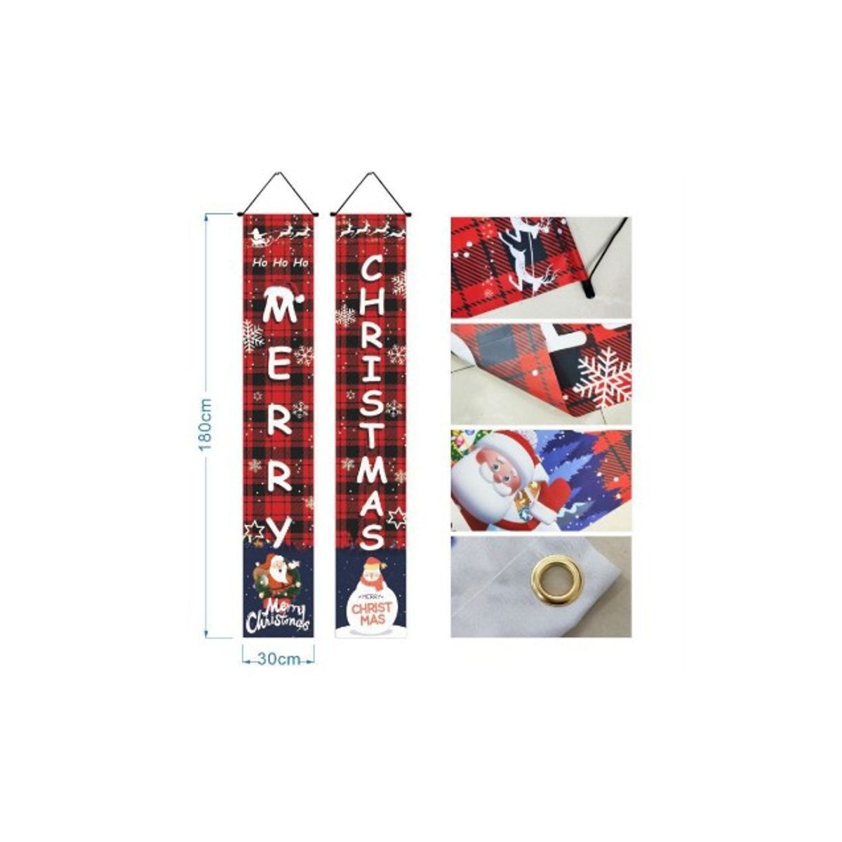 GENERICO - Navidad Set 2 Pendones 30x180 CM