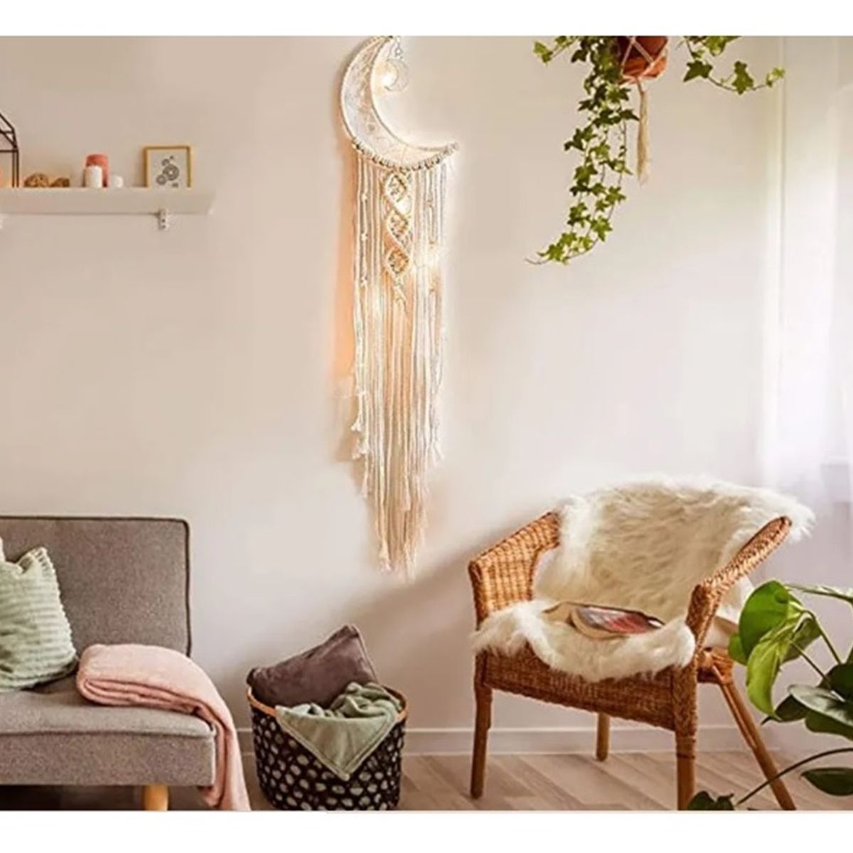 GENERICO - TAPIZ COLGANTE DE PARED DE MACRAME