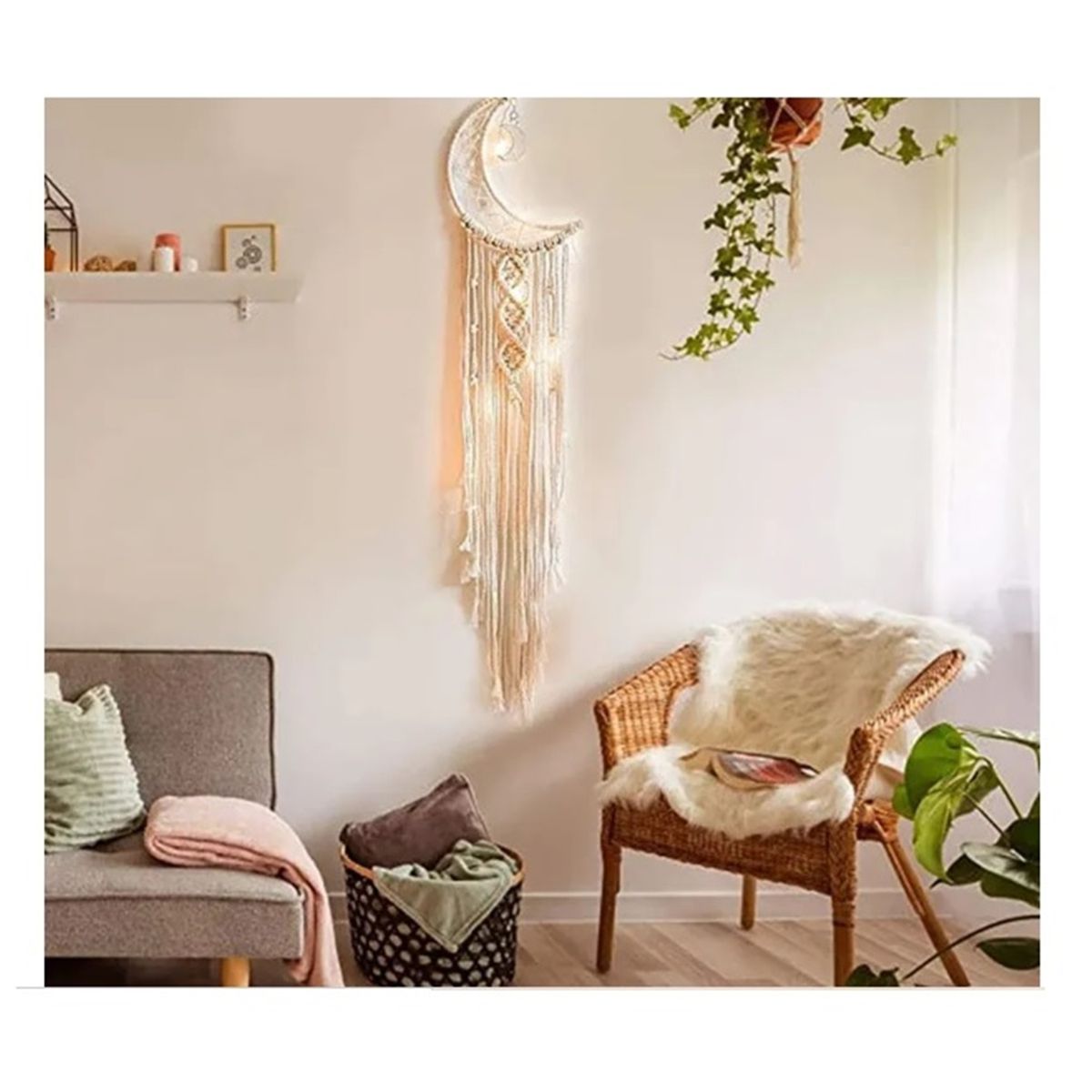 GENERICO - TAPIZ COLGANTE DE PARED DE MACRAME