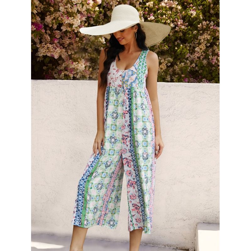 MOSS ROSE - Mono cropped de mujer con estampado bohemio