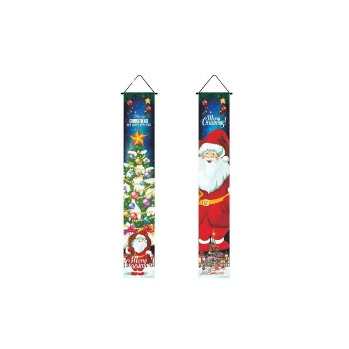 GENERICO - Navidad Set 2 Pendones 30x180 CM