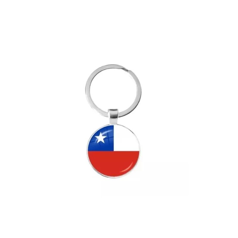 GENERICO - Llaveros 3d Metal Chile Bandera Nacional Chilena Llavero
