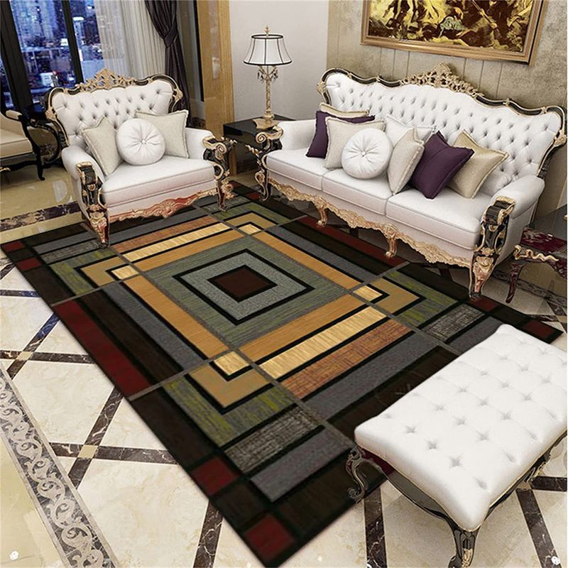 GENERICO - ALFOMBRA PARA LIVING 160x200 DISEÑO GEOMETRICO CUADRO MARIA