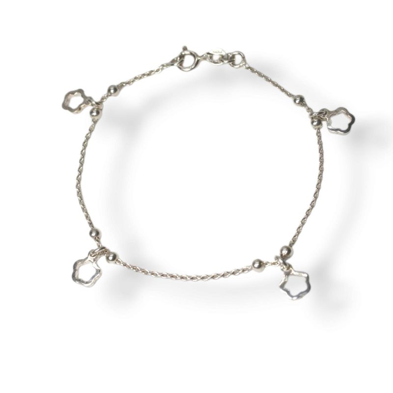 GENERICO - Pulsera de Plata Flores 20cm
