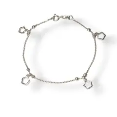 GENERICO - Pulsera de Plata Flores 20cm