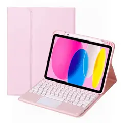 GENERICO - Funda Con Teclado Para iPad 10.2 / Air 10.5 / Pro 10.5 Rosada
