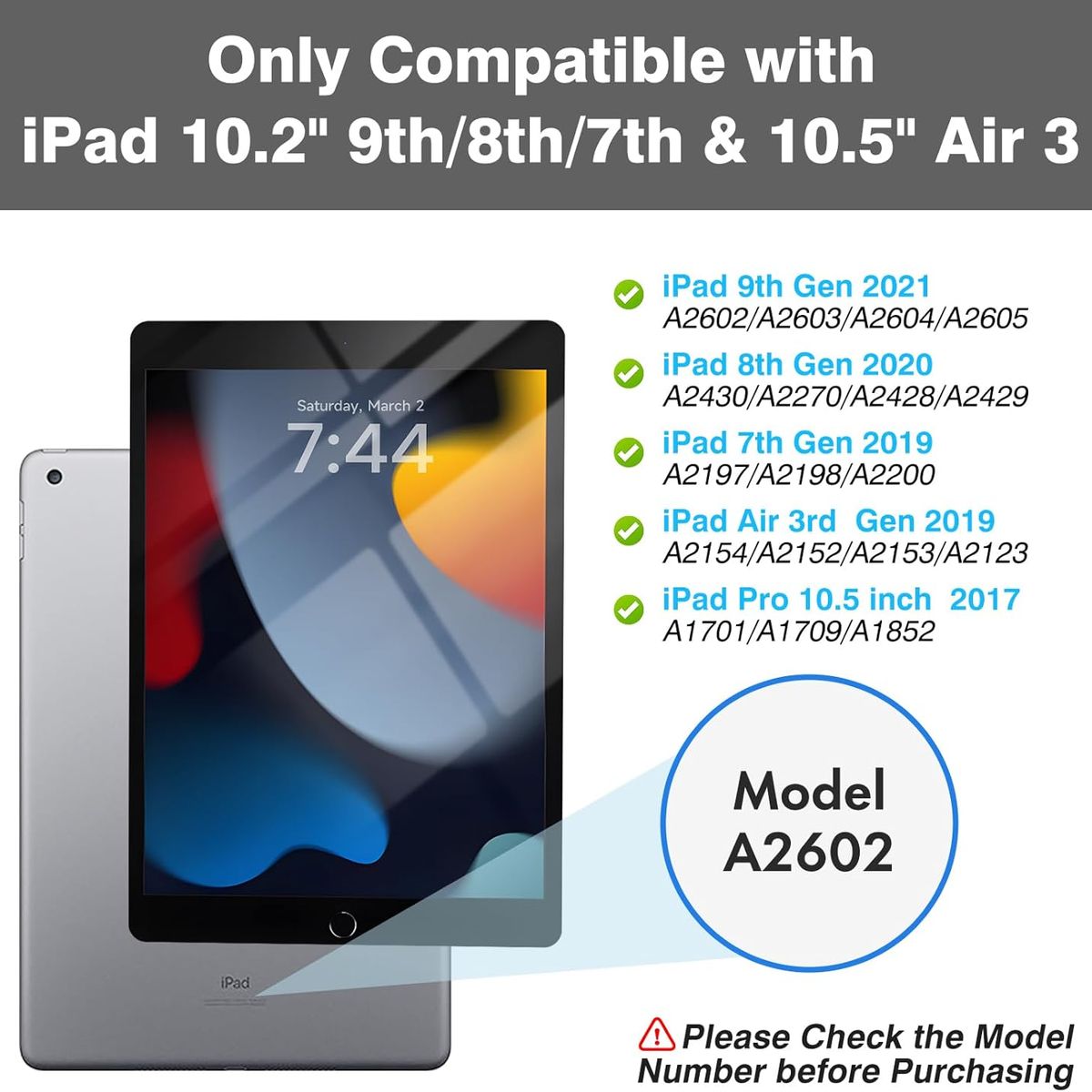 GENERICO - Funda Con Teclado Para iPad 10.2 / Air 10.5 / Pro 10.5 Rosada