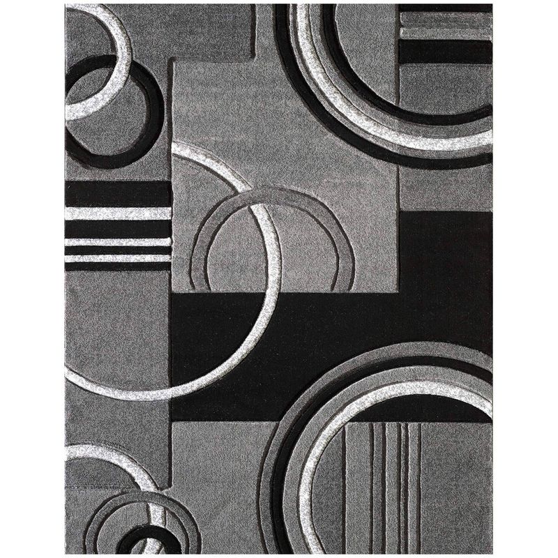 GENERICO - ALFOMBRA GRIS G PARA LIVING 160x200 DISEÑO CLASICO MARIA