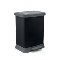 REYPLAST - Basurero Cafe De Pedal Con Porta Bolsa 40L Lexuss