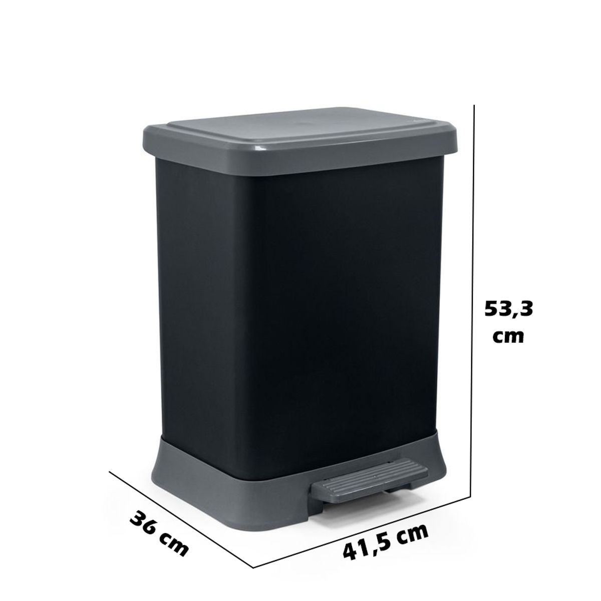 REYPLAST - Basurero Cafe De Pedal Con Porta Bolsa 40L Lexuss Reyplast