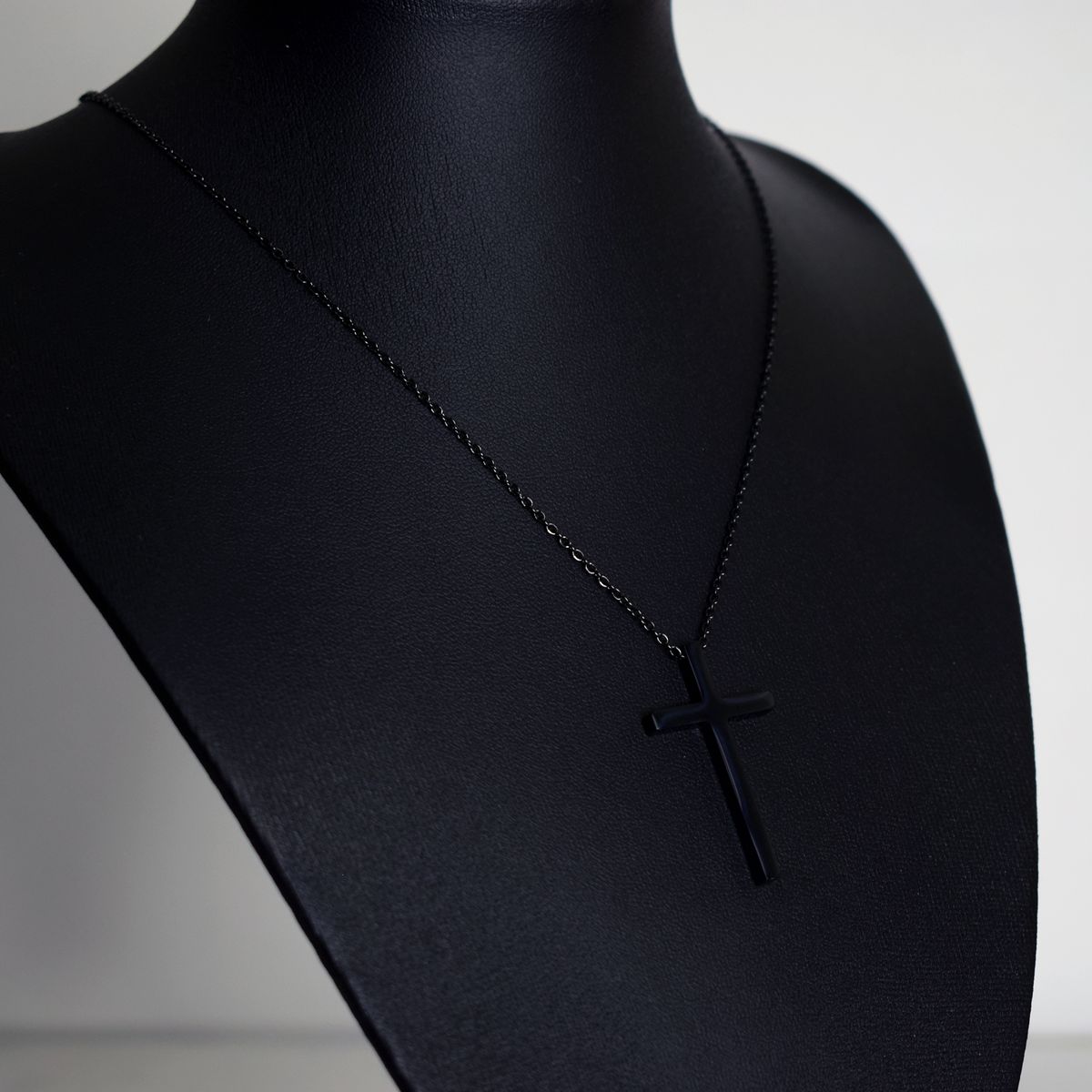 GENERICO - Collar Cruz Lisa Religión Acero Inoxidable Colgante Unisex