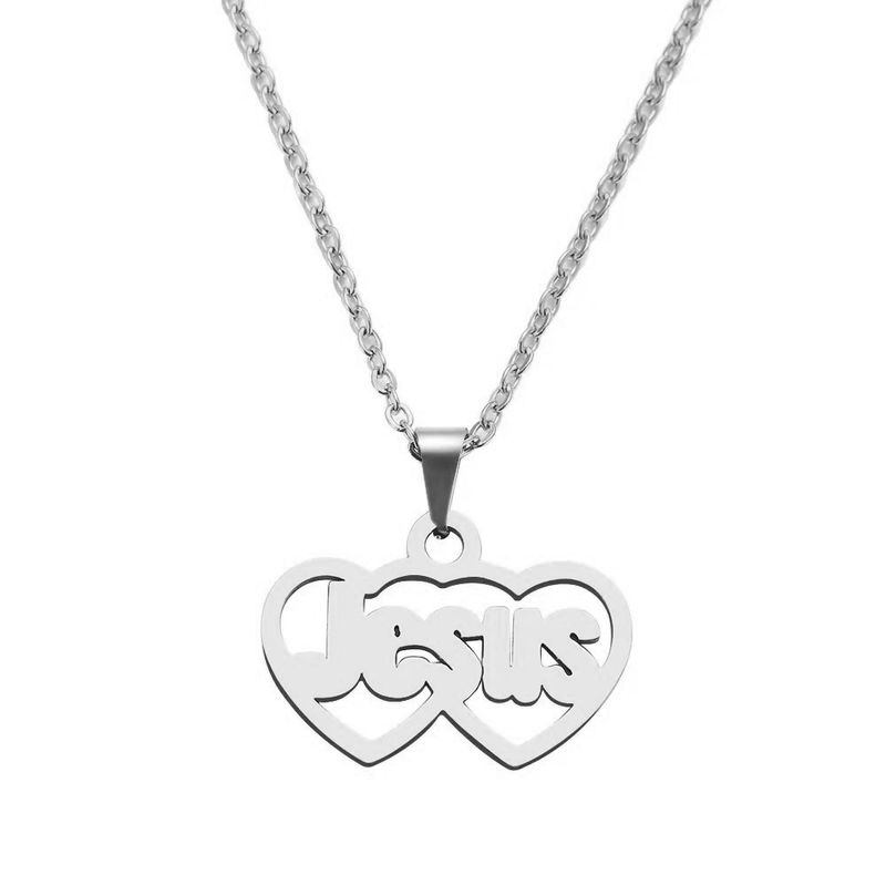 GENERICO - Collar Jesús Religión Acero Inoxidable Colgante Unisex