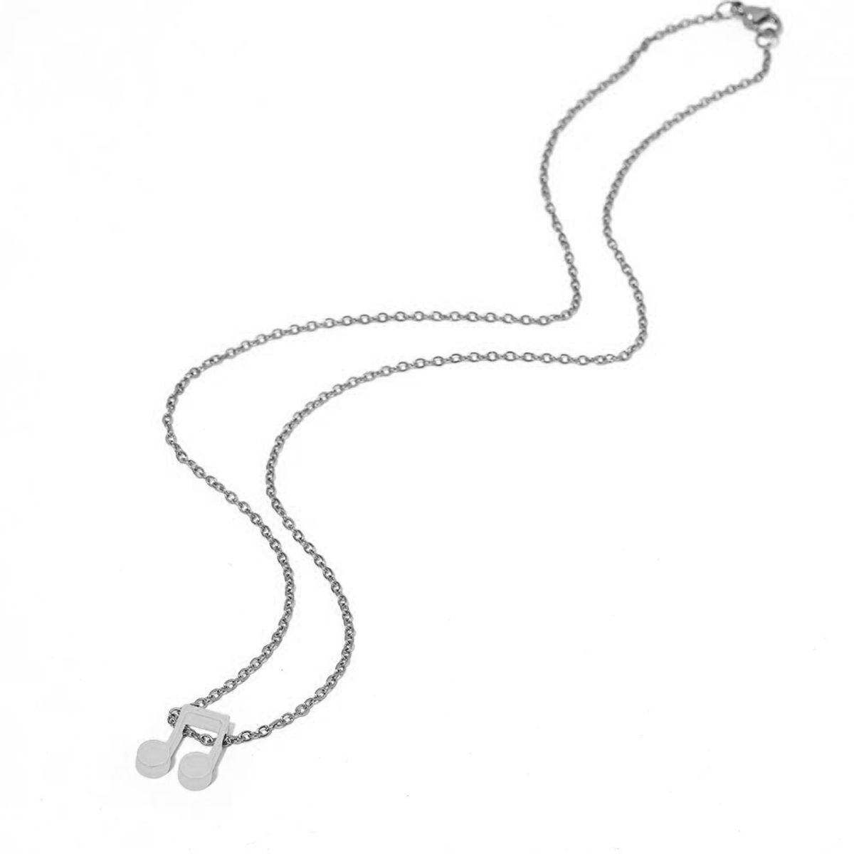 GENERICO - Collar Nota Musical Semicorchea Acero Inoxidable Colgante