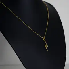 GENERICO - Collar Rayo Rayito Acero Inoxidable Colgante Unisex