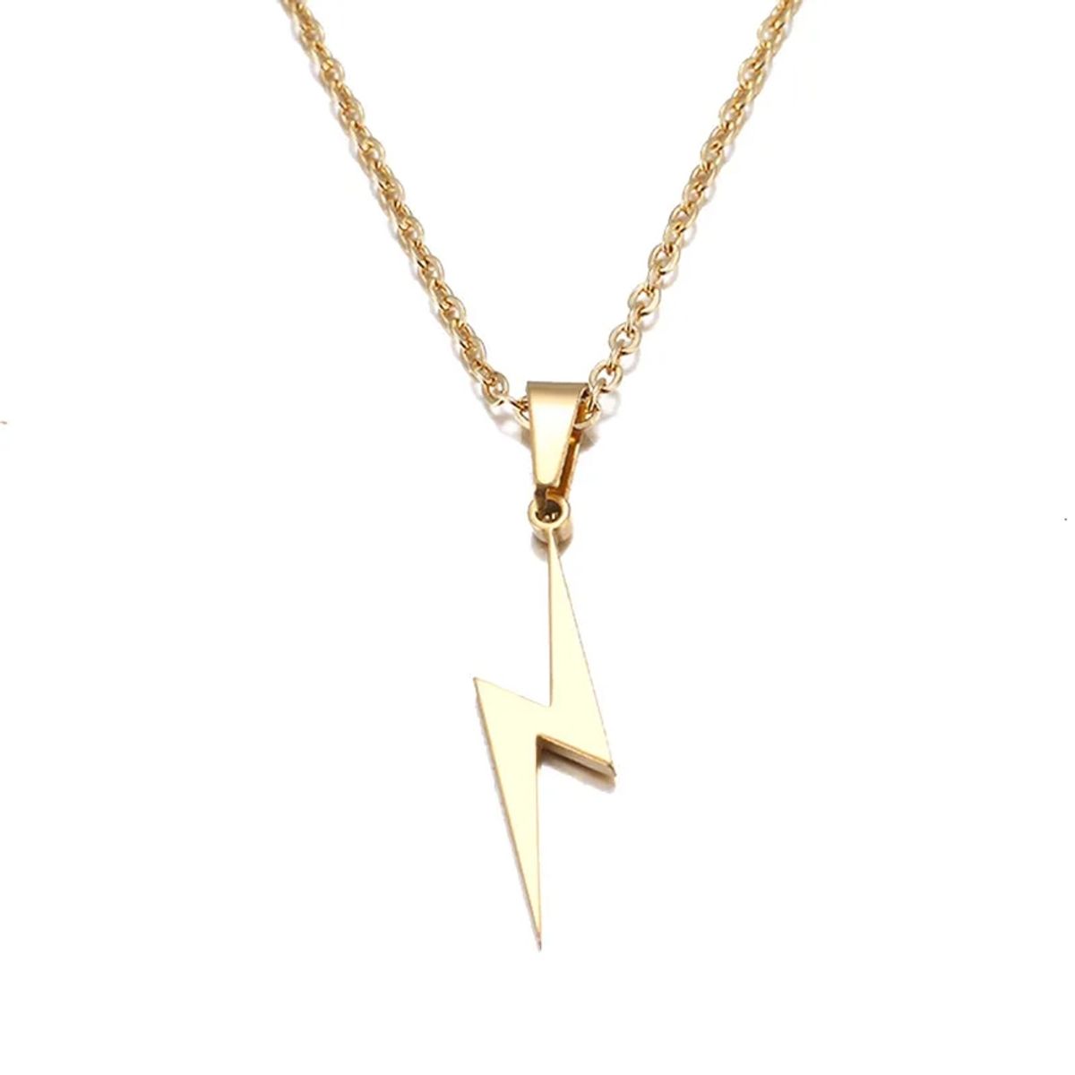 GENERICO - Collar Rayo Rayito Acero Inoxidable Colgante Unisex