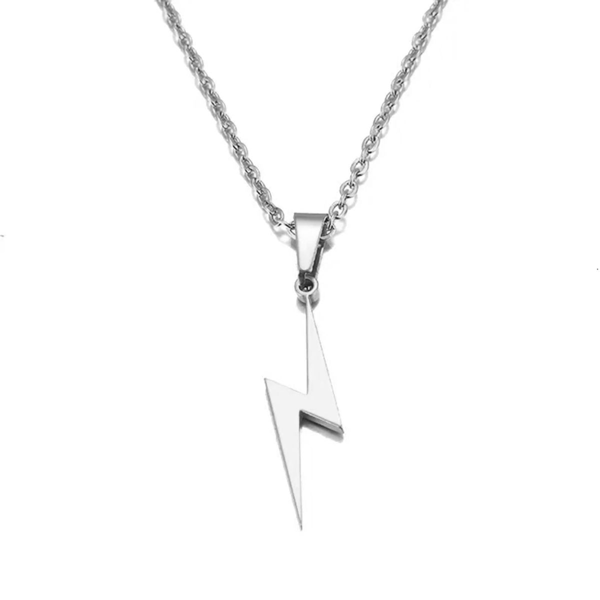 GENERICO - Collar Rayo Rayito Acero Inoxidable Colgante Unisex
