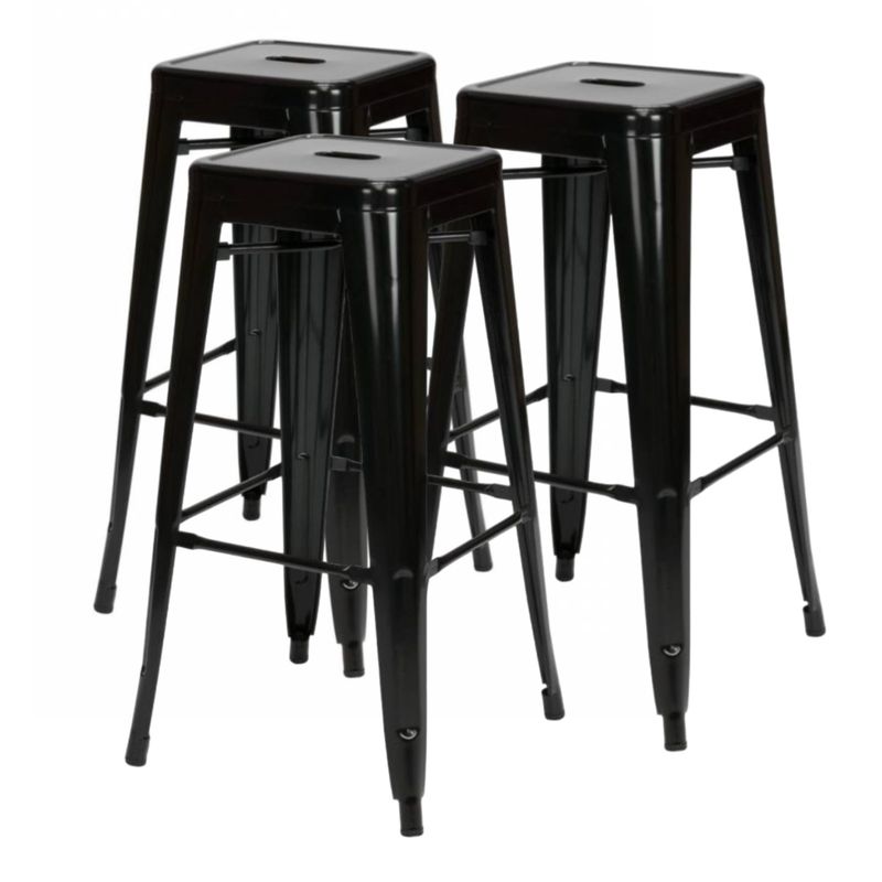 PROCHEF - Pack 3 Unidades Piso Alto Tolix Negro Mate