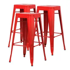 PROCHEF - Pack 3 Unidades Piso Alto Tolix Rojo Brillante